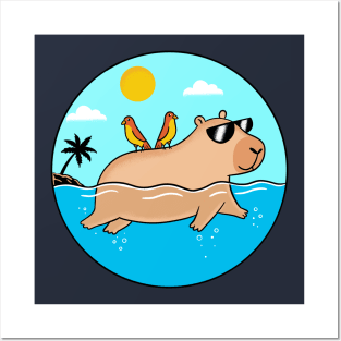Capybara Vacations Posters and Art